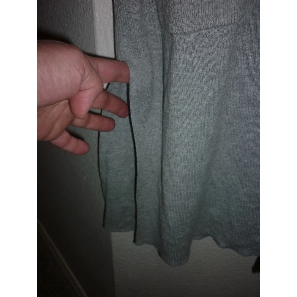 J.‎ Jill Gray Cotton Silk Blend Longline Button Front Cardigan Sweater Womens M
